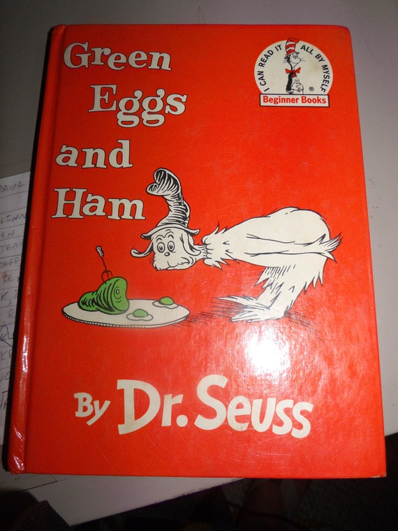 Vintage Green Eggs and Ham 1960s Dr Seuss Book by vintageexchange