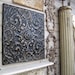 2'x2' Antique Ceiling Tile Circa 1910 FRAMED Ready to Hang. Great for Magnet Board. BLACK.