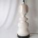 vintage pottery lamp table light mid century modern mod modernist minimalist pop bright white home decor atomic