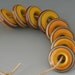 Chunky Rings - (8) Handmade Lampwork Beads - Butternut, Squash