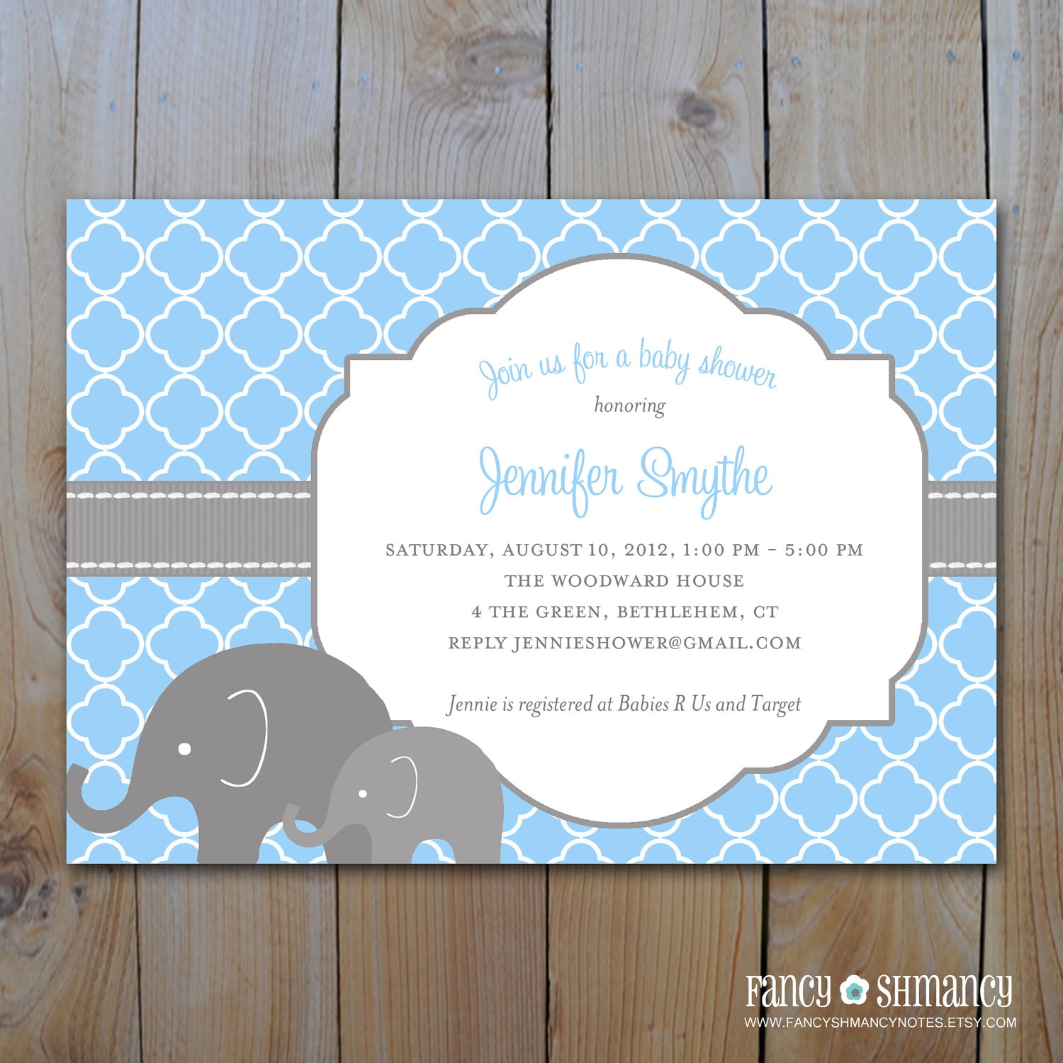 Printable Baby Shower Invitations Elephant Theme 10