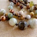 Black Gold Amazonite Necklace Gorgeous Fall Colors with Oxidized Copper and Vintage Brass Semi Precious Gemstone Jewelry