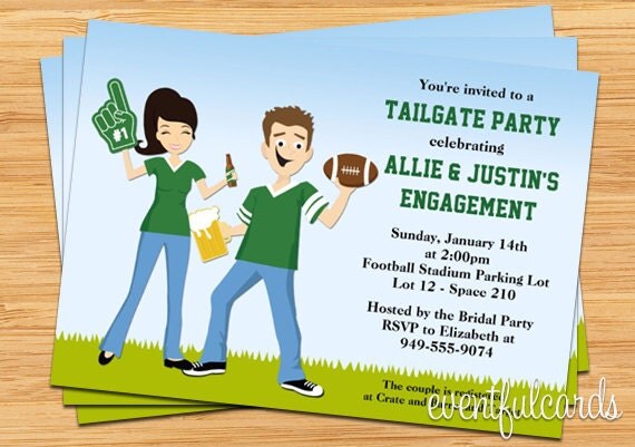 Tailgate Engagement Party Invitations 8