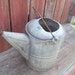 Large, Rustic, Primitive Galvanized Tin Watering Can, Flower Planter for the Patio, Farmhouse Decor