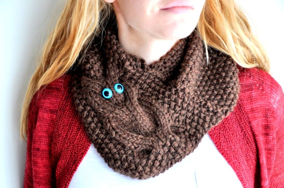 Brown - Kumaun Hand Knitted Acrylic Woollen Cowl 49