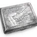 Vintage cigarette case silver color metal from Soviet union
