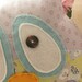 HOOT owl pillow. Lavender Owl.