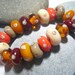 Mini Spiced Polkas Lampwork Beads, FHFteam , SRA, UK