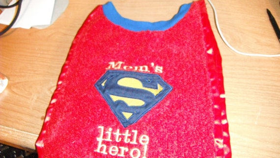 Superman baby bib