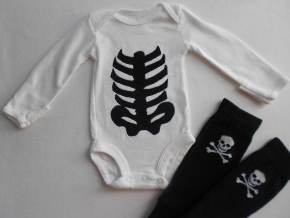 newborn skeleton onesie