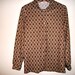 Vintage 70s black and orange psychedelic geometric top - FREE shipping