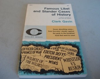 Famous Libel And Slander Cases Of History, Vintage Legal case law, Legal History, Legal Book, Vintage, Book