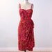 1950s Sarong Dress 50s Hawaiian Dress, Tori Richard Cotton Floral Print Cocktail Party Wiggle Dress, Side Swag, Vintage Hawaiian Dress Mint