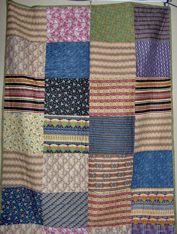 Patchwork Quilt Extra Long Twin Size College Dorm Quilt