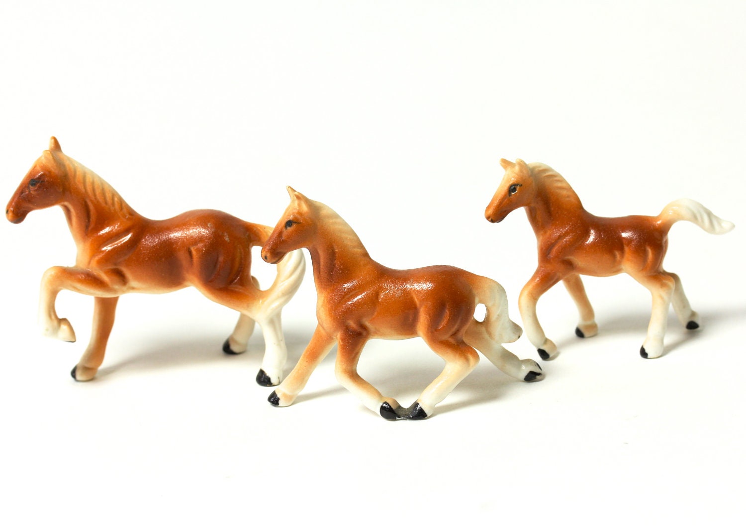 Mini Horse Figurines Vintage Ceramic Collectibles