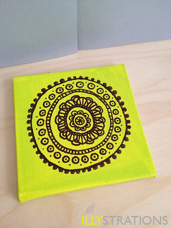 Items similar to Circles Mini Canvas on Etsy