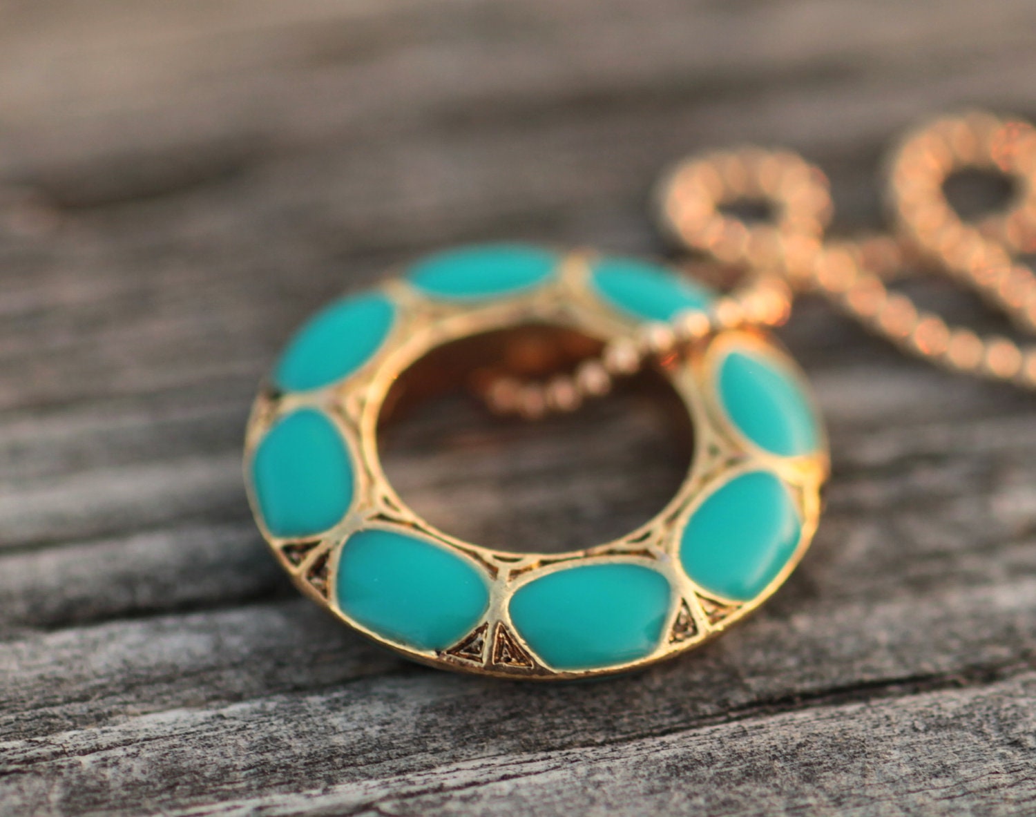 SALE Turquoise Vintage Necklace Jewelry Pendant