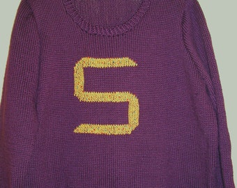 Harry Pottter weasley Sweater (You supply the sweater and I will do the initial), school color and letters, sorority sweater snd letter