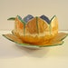 Vintage Noritake Lustreware 3 pc Lotus Bowl