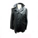 Men's Vintage Black Leather Double Breasted Skinny Fit Jacket medium size 40