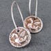 Tiny dragon earrings, handmade recycled fine silver jewelry-OOAK