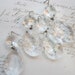 RESERVED for christina - 4 vintage chandelier crystals - teardrop, shabby chic - silver colored wires