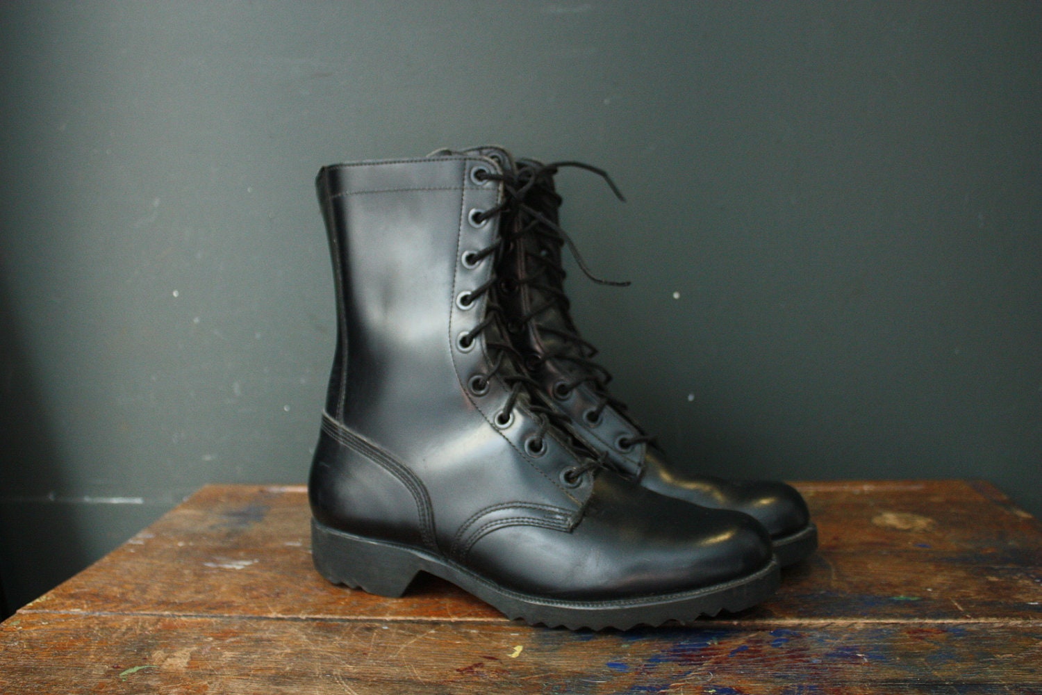 Vietnam Era Army Combat Leather Boots / Men 9