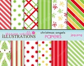Christmas Angels Cute Digital Papers for Card Design, Scrapbooking, and Web Design Il_170x135