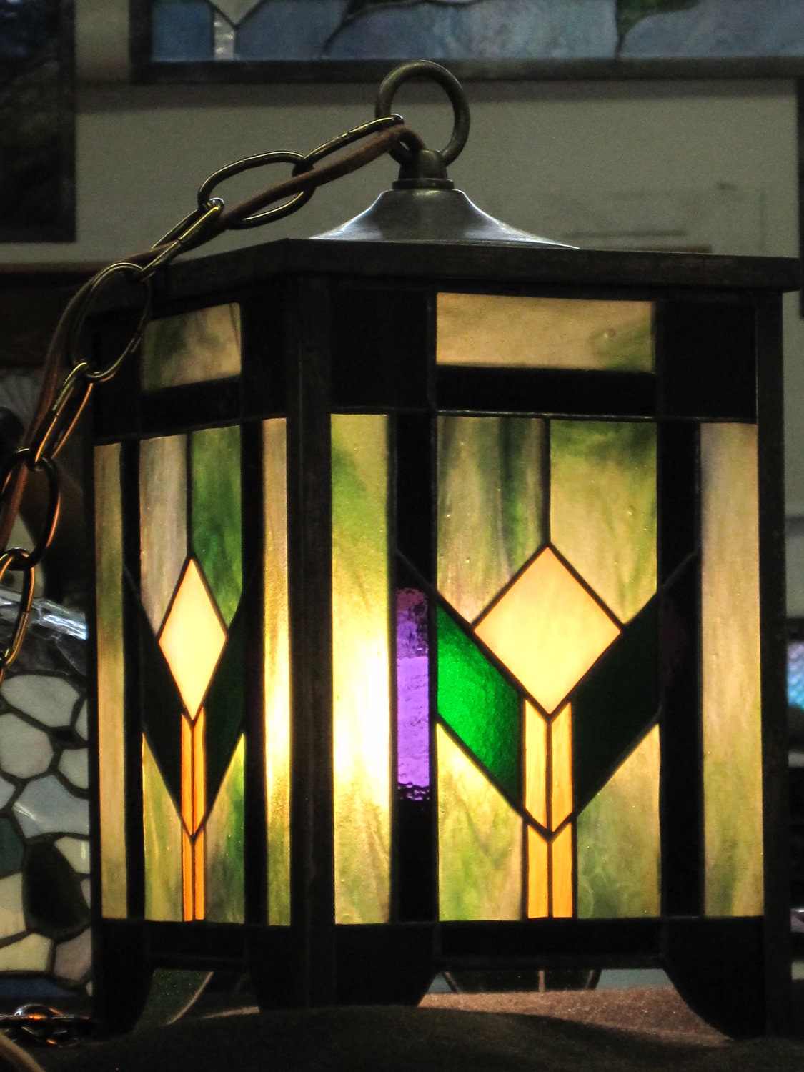 Витражный светильник своими руками