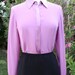 Orchid Silk Blouse Long Sleeves Traditional Lavender Purple Hipster Size 6 Alfani