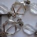 Beads, Wire Wrap, Clear Glass,4, 24mm, Rectaingle 4, 16x10mm, silver metal, 8, rondelles, Pkg Of 16 Pieces
