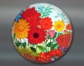 over size magnet, kitchen decor, garden flower decor, fridge decoration,  flower magnet, red flower decor, fridge magnet, red decor MA-502