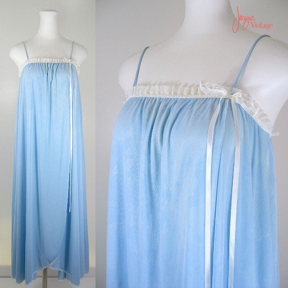 sky blue night gown