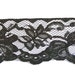 Black Lace, Flat Lace Trim, Black Flat Trim, Gothic, 4 and a half W, Wedding, Flower Lace, 7 Yards, Edging, Bridal Lace, Destash, Vintage