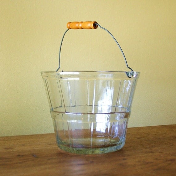 Vintage Glass Ice Bucket 74