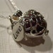 Red Seaglass locket and SS chain