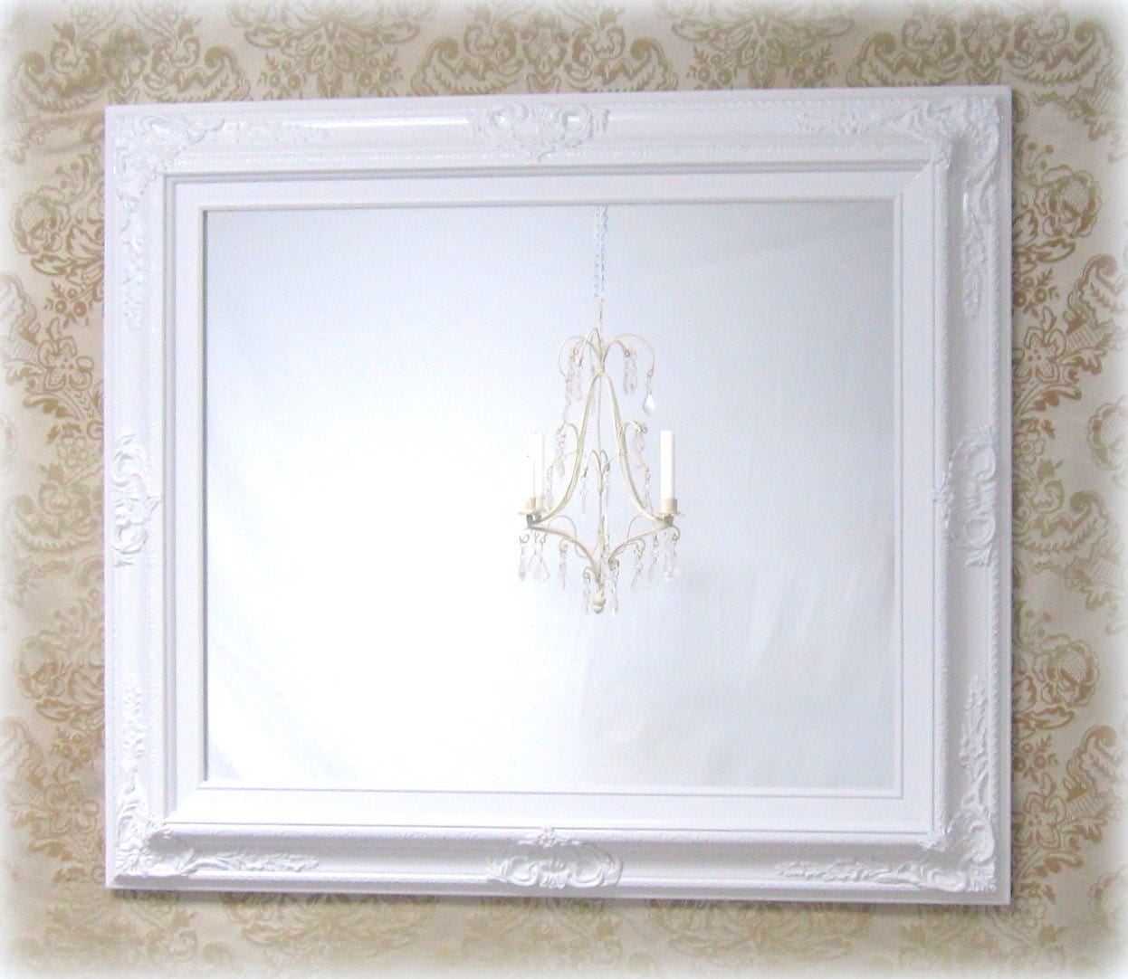 WHITE VANITY MIRROR For Sale Baroque Framed White Framed