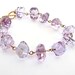 Amethyst tennis bracelet, lilac Rose de France faceted amethyst bracelet, gift for her