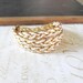 SAIL AWAY triple natuical braided bracelet cuff gold white