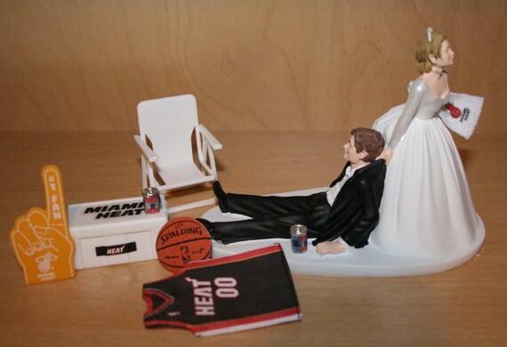 Items Similar To Miami Heat Basketball Wedding Cake Topper