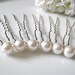 Set Of Six Swarovski Pearls Bridal Hair Pins, Wedding Hair Accessory, Bridesmaid Hair Pins, Bridal Hair Accessory