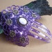 Vintage Spanish hair comb flamenco style mauve with cameo Spanish dance (AE)