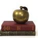 Vintage Brass Apple, Paperweight, Back to School, Desk Decor
