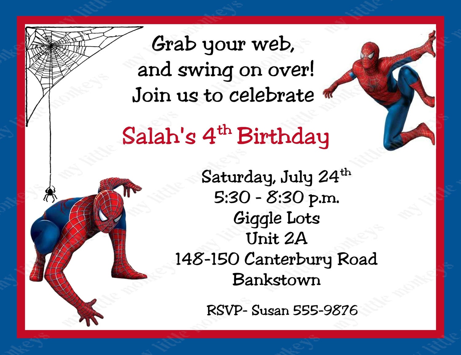 Spiderman Invitations Printable 6