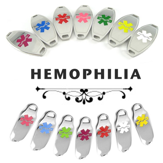 HEMOPHILIA Alert Medical ID Plate Pre-Engraved, for Stylish Beaded ...