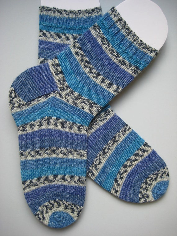 hand knit mens wool socks UK 9-11 US 10-12 by sockysocks on Etsy