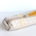 Creme Ecru Floral Pencil Case, Cotton Zipper Pencil Case, Small Zipper Pouch , LAST ONE
