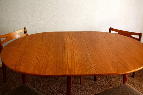 Mid Century Modern Table and Chairs // Teak Wood // Danish