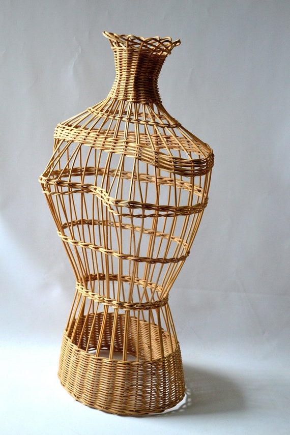 Vintage Wicker Mannequin Body Form