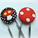 mushroom and polka dot bookmarks
